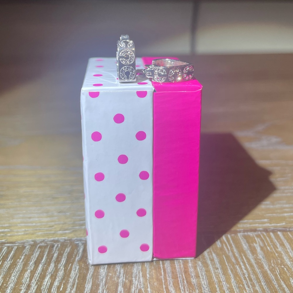 COACH Huggie Pavé Earrings